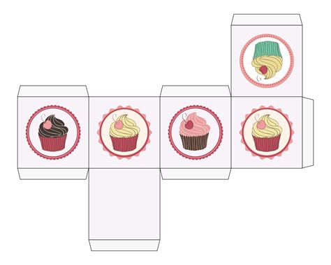 Printable Cupcake Box Template Free Printable Templates