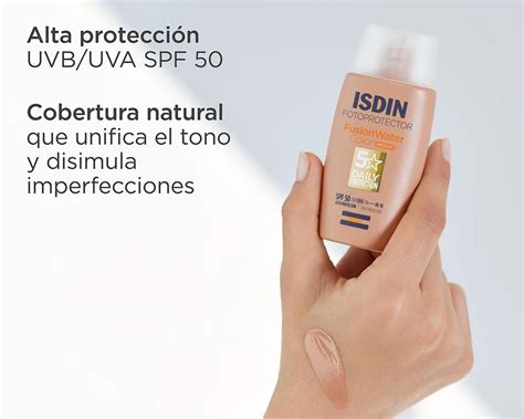 Protector Solar Isdin Fusion Water Color Tono Medio Fps Ml Coppel