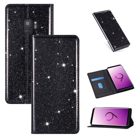 Samsung Galaxy S9 Plus Wallet Case Dteck Bling Slim Pu Leather Magnetic Flip Folio Stand Case