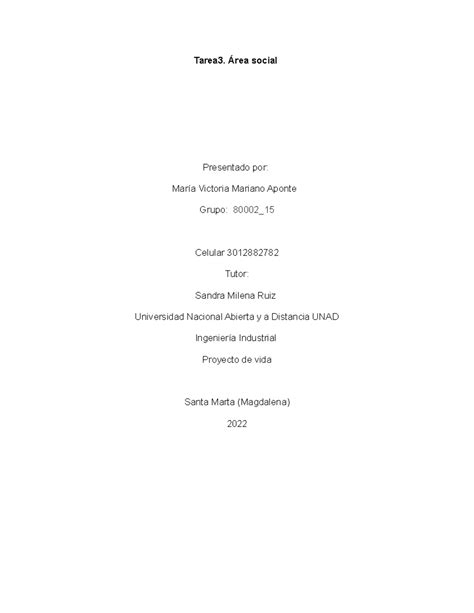 Proyecto de vida trabajo 2 - Proyecto de vida-Etapa 2 Área Familiar