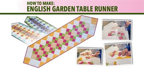 Sew Along With Pattern 589 English Garden Table Runner Tulip Square ~ Patterns For Useful