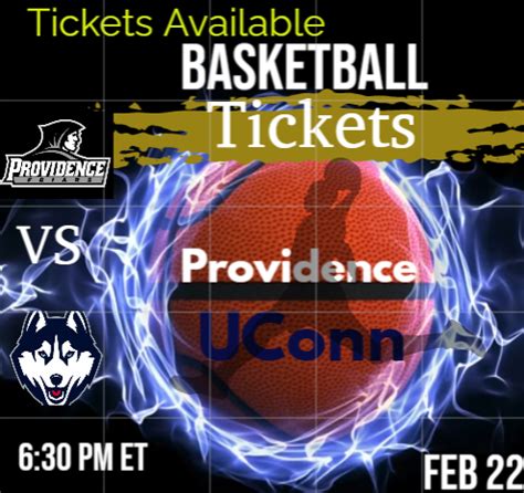 Get NCAA Tickets For Providence Friars vs UConn Huskies Basketball Game ...