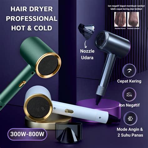 Jual Pplus Hair Dryer Professional Hot Cold Pengering Rambut Panas Dingin 300W 800W 3