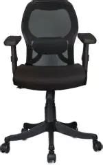 Buy Rajpura Black Fabric Matrix Medium Back Revolving Chair Online At