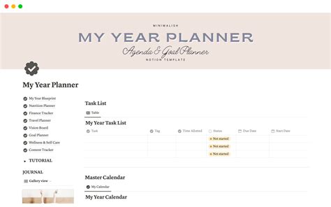 My Year Planner Notion Template