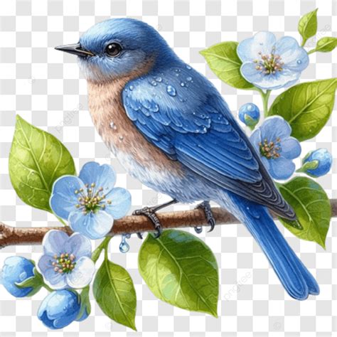 Eastern Bluebird Watercolor Clipart Eastern Bird Calipart Blue