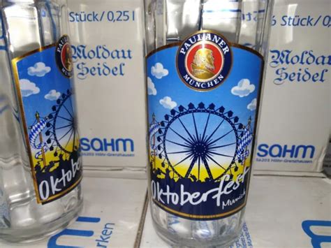 Lot De Verres Bi Re Chope Mug Paulaner Oktoberfest Cl Grande Roue