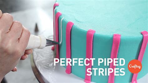 Perfect Piped Buttercream Stripes Piping Tutorial With Cake Decorator