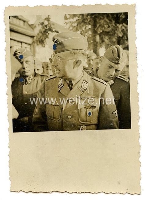 Waffen Ss Foto Reichsführer Ss Heinrich Himmler Bei Einer Besichtigung