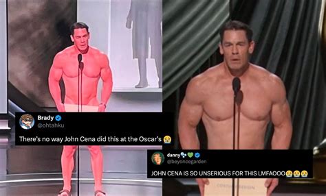 Oscars John Cena Presents Best Costume Design Naked Sparks