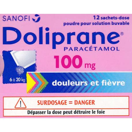 Doliprane Mg Sachets Dose Poudre Pour Solution Buvable Douleur