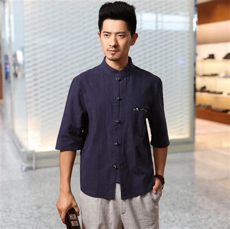 New Arrival Chinese Traditional Men Cotton Shirt Kung Fu Shirt Spring