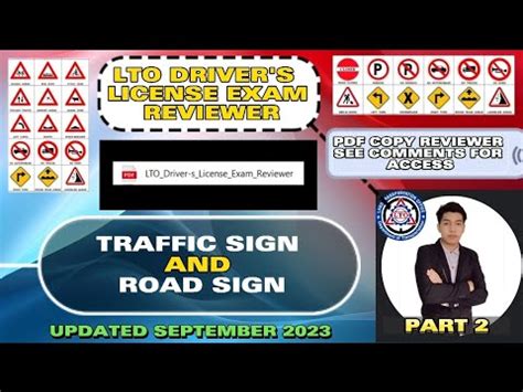 Traffic Road Signs Pdf Reviewer Lto Driver S License Exam