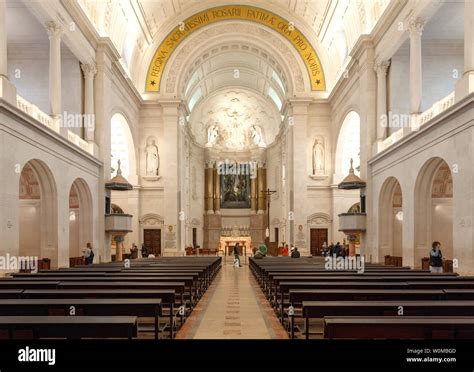 Interior of Our Lady of Fatima sanctuary, Portugal Stock Photo - Alamy