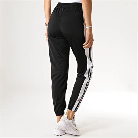 Adidas Originals Pantalon Jogging Femme Avec Bandes Ed4778 Noir Blanc