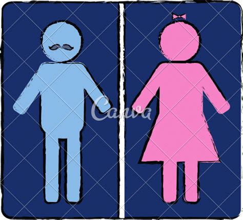 Gender Silhouette Human Icon 素材 Canva可画