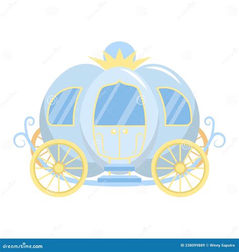 Cute Cinderella Princess Carriage Clipart Cartoon Vector ...