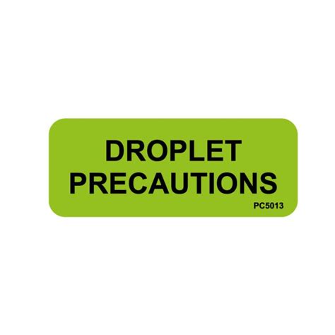 Droplet Precautions Labels 2 1 4 X 7 8 United Ad Label