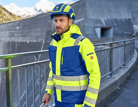 High Vis Winter Softshell Jacket E S Motion Royal High Vis Yellow