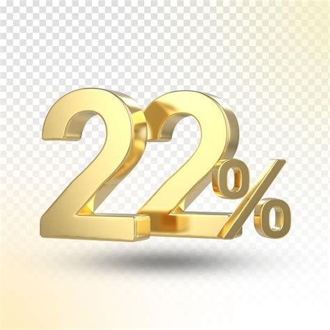 Premium Psd Gold Percentage 3d Render Luxury