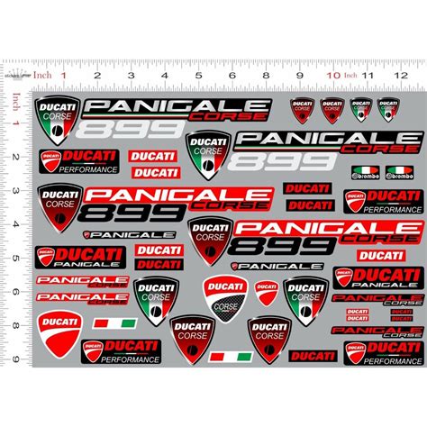 DUCATI PANIGALE 899 Decals Motorcycle Stickers Ducati Corse Performance