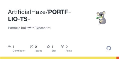 Github Artificialhaze Portf Lio Ts Portfolio Built With Typescript