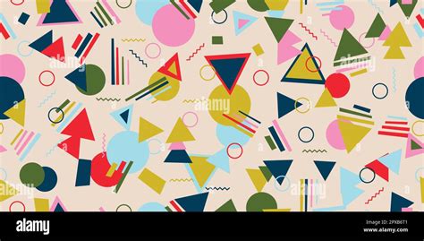 Abstract Seamless Patterns 80s 90s Styles Vector Graphics Memphis