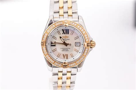 Breitling Cockpit Lady Gold Steel Mop Dial Diamond Bezel Catawiki