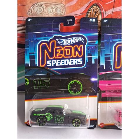 Hot Wheels Dodge Challenger Srt Hellcat Neon Speeders Shopee Malaysia