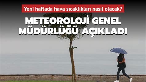 Meteoroloji Genel M D Rl A Klad Yeni Haftada Hava S Cakl Klar