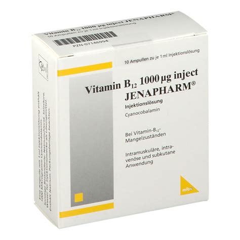 Vitamin B 12 1 Mg Inject Jenapharm Ampullen 10x1 Ml Shop Apotheke