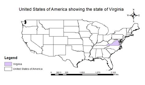Virginia State Map Of Usa Virginia State Of United States Of America