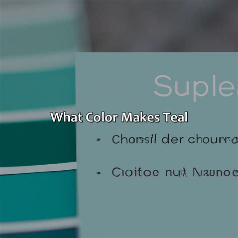 What Color Makes Teal - colorscombo.com