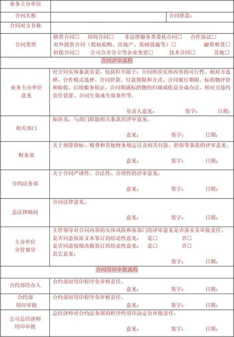 分供方合同评审会签表word文档在线阅读与下载无忧文档