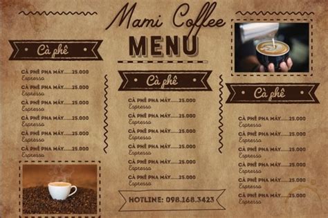 100 mẫu menu quán cafe đẹp tạo ấn tượng với khách hàng