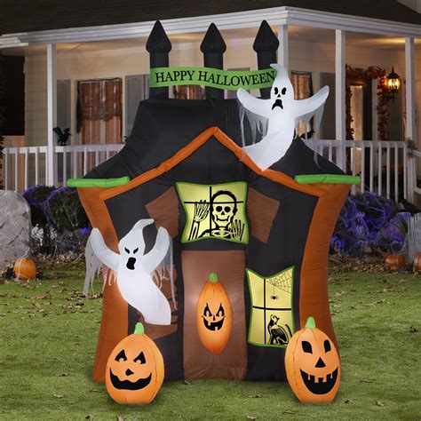 9 Airblown Haunted Ghost House Scene Halloween Inflatable Halloween