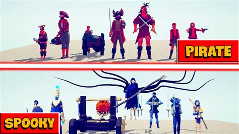 Tabs Pirate Team Vs Spooky Team Totally Accurate Battle Simulator