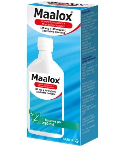 Maalox 35mg 40mgml Zawiesina Doustna 250ml 15470148958 Allegropl