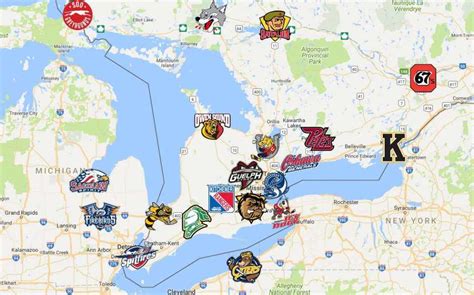 OHL Map | Teams | Logos - Sport League Maps