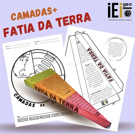 Camadas E Fatia Da Terra Imprima Esta Ideia