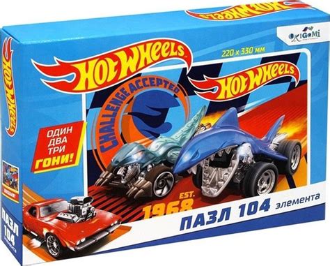 Пазлы Origami Оригами Hot wheels К победе 104 элемента 22х33см игра головоломка купить