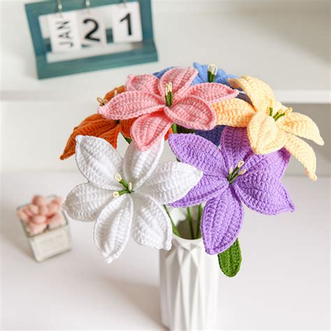 3 In 1 Flower Bouquet Pattern Bundle Crochet Color Change Rose Daisy