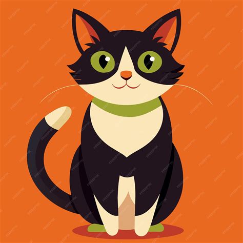 Desenho De Gato Preto E Branco - 5
