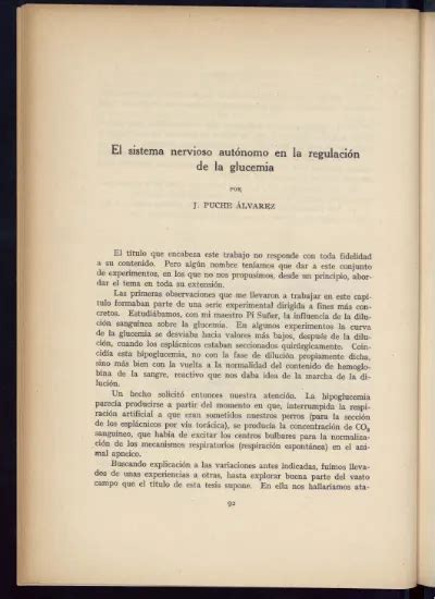 El Sistema Nervioso Aut Nomo En La Regulaci N De La Glucemia