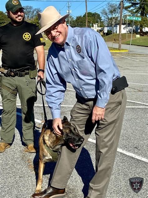 Sheriff David Davis Is Pictured With Bibb County Sheriffs Office K 9