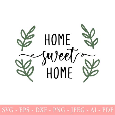 Home Svg File, Home Sweet Home Svg, Home Svg Quote, Home Decor Svg, Cutting File for Cricut ...