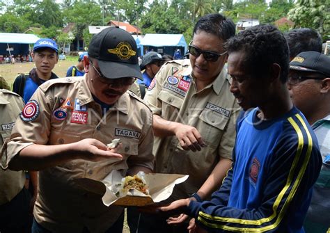 SIMULASI KAMPUNG SIAGA BENCANA ANTARA Foto