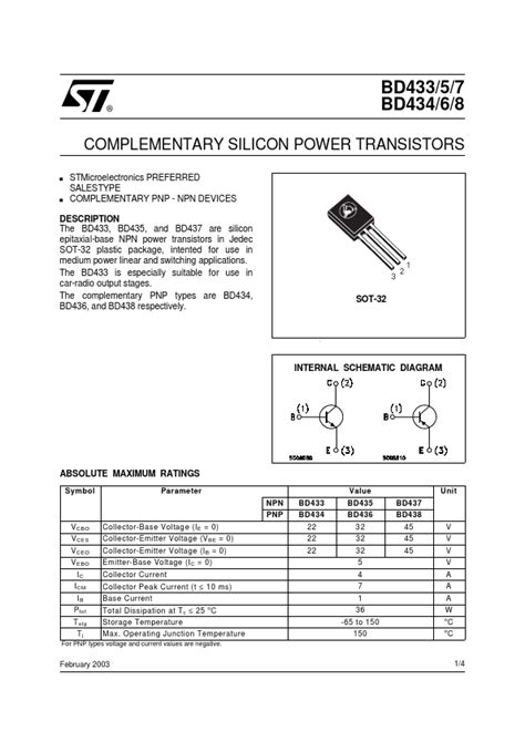 BD437 TRANSISTORS Datasheet Distributor Stock And Price