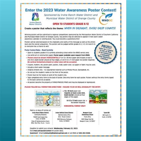 Irvine Ranch Water District – Poster Contest – Vista Verde PTA