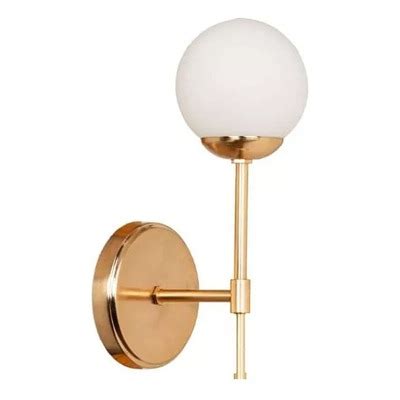 Luz Desing Aplique Luz Dorado Globo Opal Apto Led G Medusa Elyn